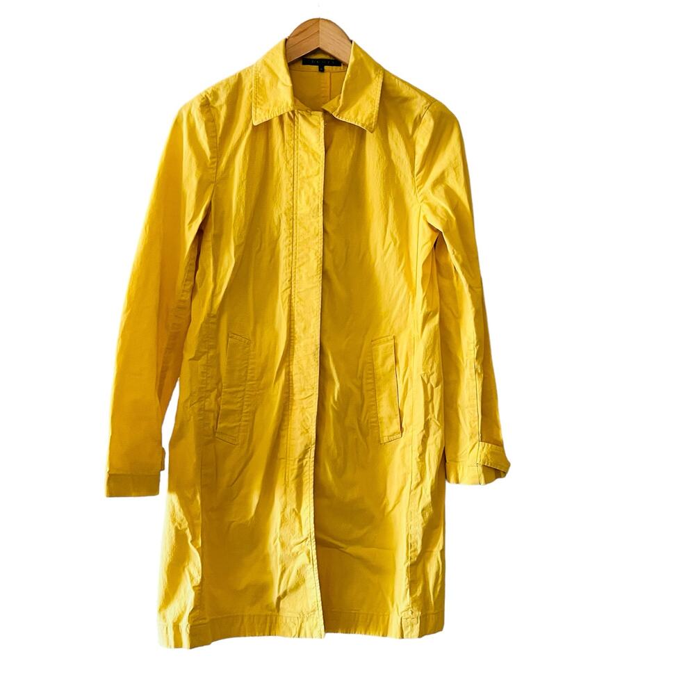 Theory Longline Button Up Jacket Size M Medium Ye… - image 1
